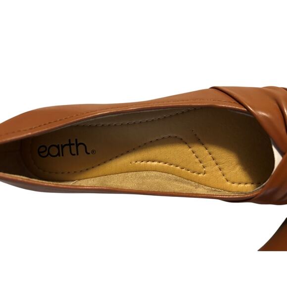 NIB earth Jacci Leather Comfort Ballet Round Toe Slip on Flat Dark Tan -Size 6.5 - Picture 10 of 10
